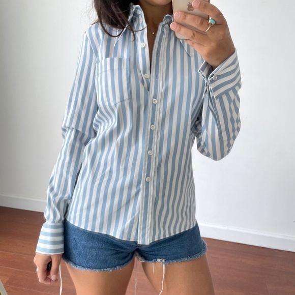 Michael Kors Collection Striped Poplin blouse - Picture 3 of 10